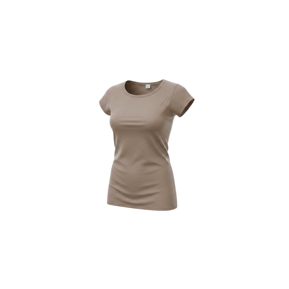 Heart & Hips Tee Womens Medium Brown New Short Sleeve Crew Neck Cotton Blend